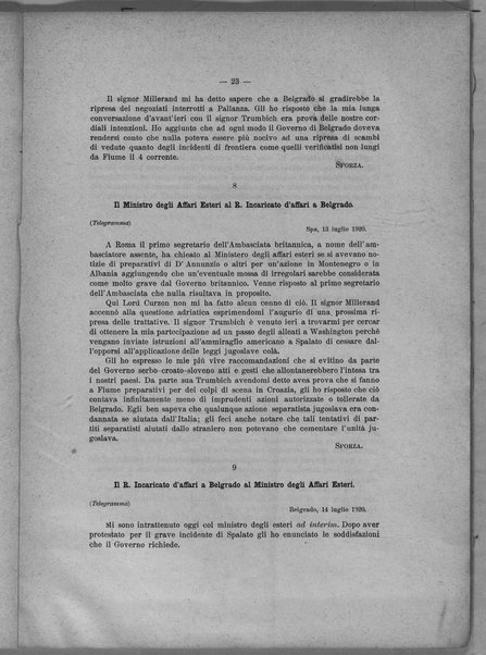 Libro verde sui negoziati diretti fra il Governo italiano e il Governo jugoslavo per la pace adriatica